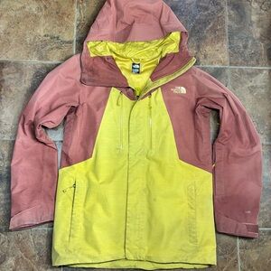 The North Face Goretex Steep Series Yellow & Rust Waterproof Jacket